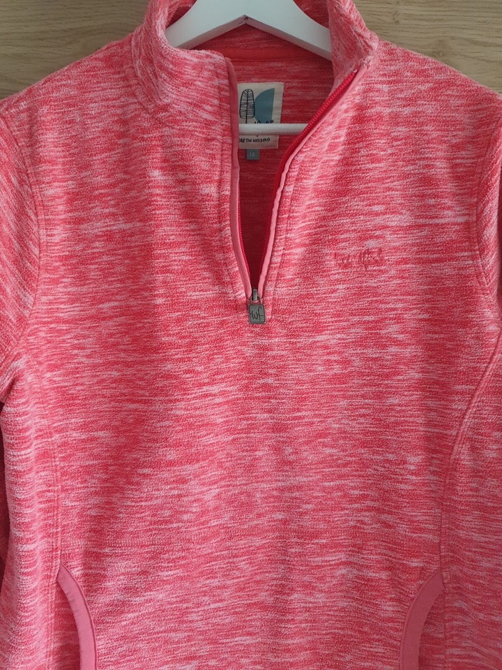 Ladies Weird Fish Jumper Fleece With Pockets Size 14 eBay