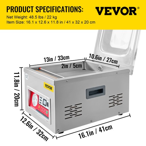 VEVOR Chamber Vacuum Sealer DZ260A Auto Commercial Vacuum Packing