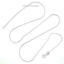 1 PC HIGH QUALITY STERLING SILVER .925 SNAKE CHAIN NEW NECKLACE 18" LENGTH .8mm