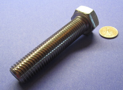 18-8 A2 Stainless Steel Bolt, FT, Metric, M24 x 3 x 110 mm Length, 1 Pcs