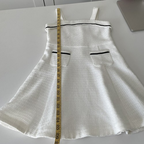 Janie and Jack Girls Size 7 White Tweed Boucle Dress Lined Fit N Flair Preppy - Picture 8 of 8