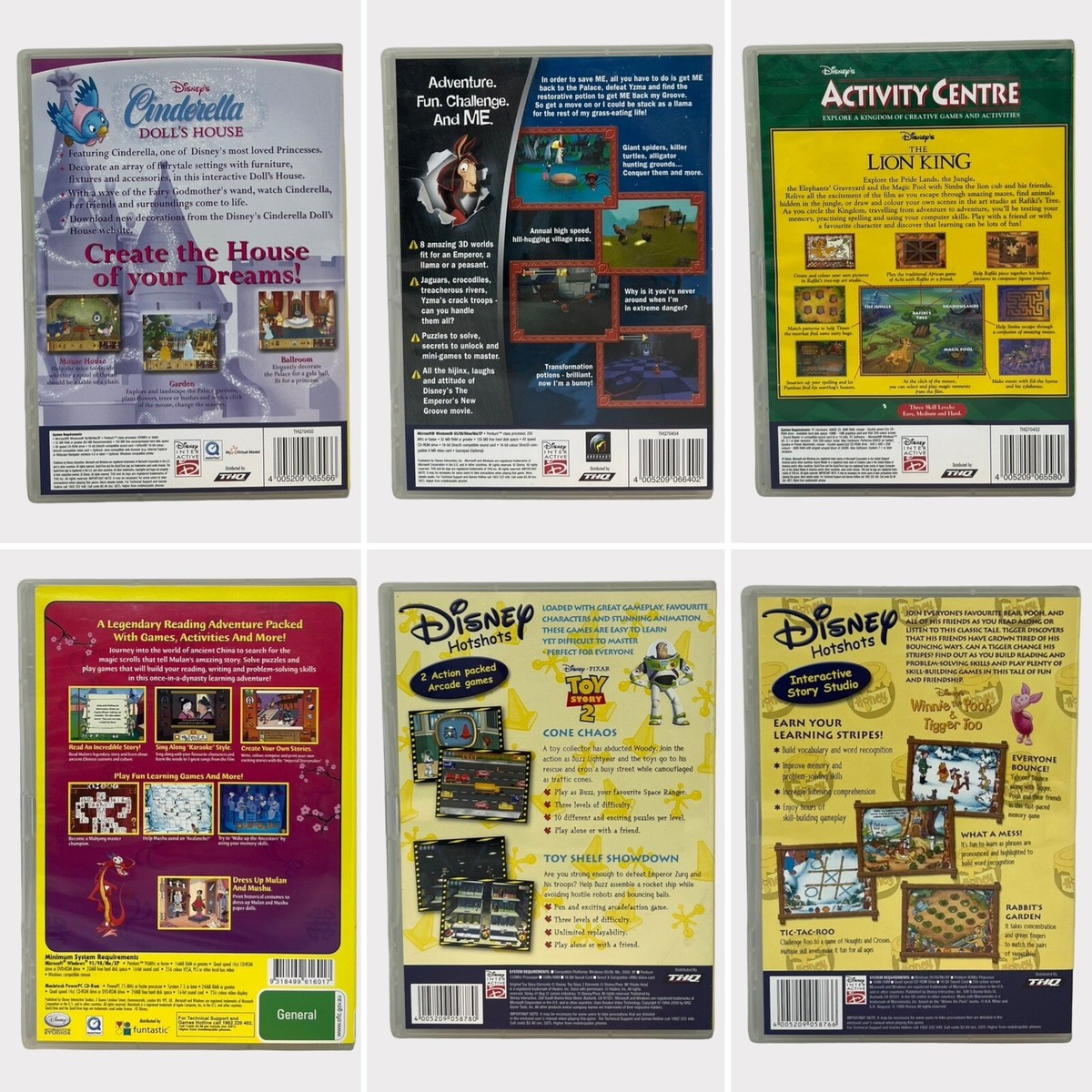 Disney Hotshots 6x Video Game Bundle for Windows PC (CD-ROM