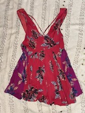 Free People, Thought I Was Dreaming Mini Dress, Pink/ Purple Multi, Size: Xs