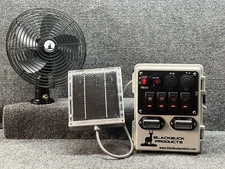 Deer Blind 12v Solar Charger W/ Fan