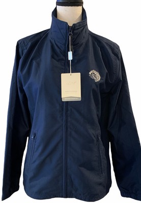 Greg Norman Womens Collection Essentials Windbreaker Jacket Blue Medium NWT 