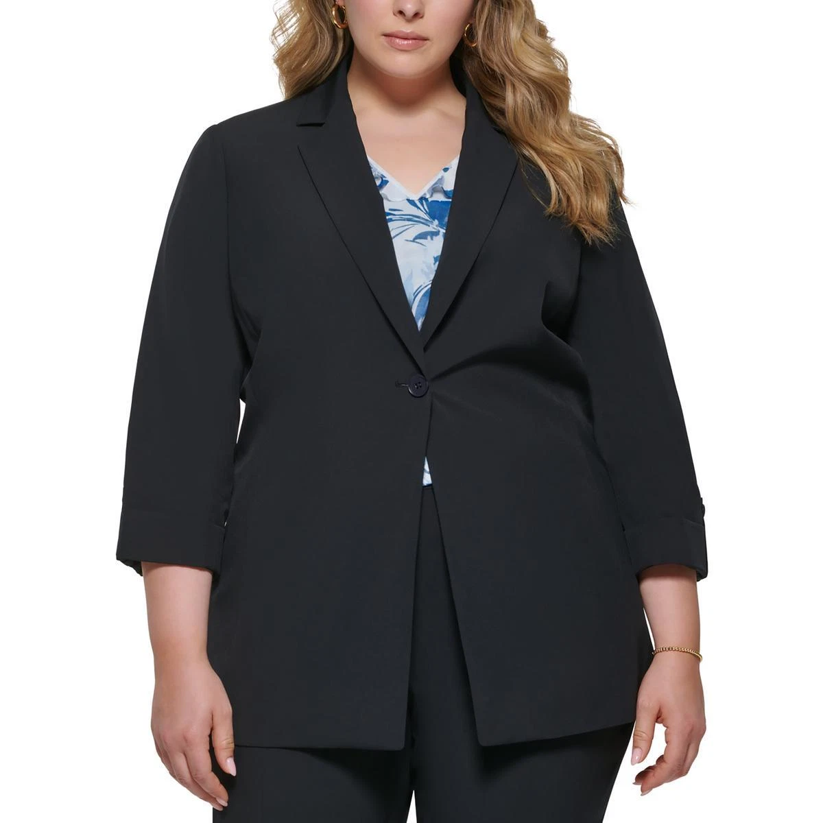 Calvin klein one button blazer sale