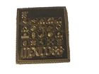 Franklin Mint Stamp Sterling Silver on Gold Olympics 1985 Mexico Flags vtg S47