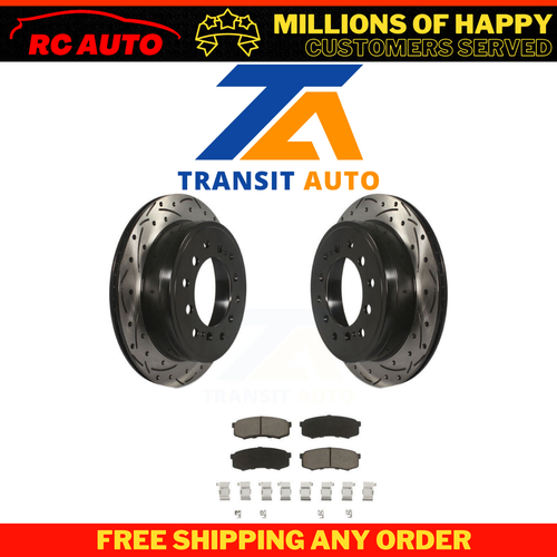 Complete Rear Brake Kit For Toyota 4Runner, FJ Cruiser, Sequoia, GX470 - Rotors & Ceramic Pads 2 thumbnail image