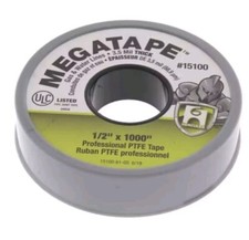 Lot Of 4 Mega Tape 1/2" X 1000" Thread Sealing PTFE Plumbers Tape Megatape