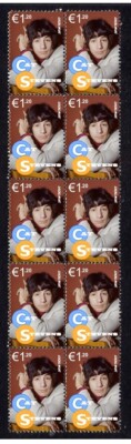 Cat Stevens British Pop Star Strip Of 10 Mint Stamps 4