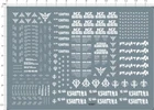 1/144 HG RG NEO ZEON NZ-666 KSHATRIYA GDM Figure Marking Water Slide Decal White