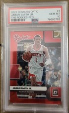 Jabari Smith Jr 2022-23 Optic The Rookies RC RED Prizm /99 - PSA 10 Gem Mint