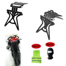 PER POLARIS HAWKEYE 300E 2X4  PORTATARGA REGOLABILE PER MOTO OMOLOGATO SUPPORTO