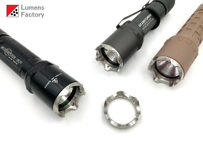 Slotted Stainless Steel Defender Bezel Ring for Surefire Z44 6P 9P