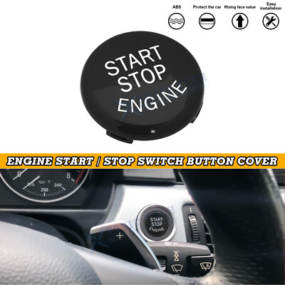 #ad Black Start Stop Engine Button Switch Cover For BMW X5 E70 X6 E71 3 E90 E91 E92 $10.99