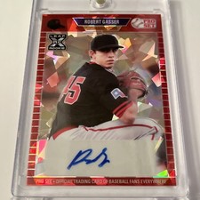 2021 Leaf Pro Set Metal RED Ice RC AUTO Robert Gasser! Brewers! Rookie Autograph