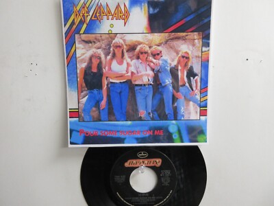   ' DEF LEPPARD '  HIT 45 + PICTURE  [POUR SOME SUGAR ON ME]  1988 !  