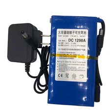 Super Rechargeable Portable Li-ion Battery Pack DC 12V 9800mAh DC1298A W/ Plug