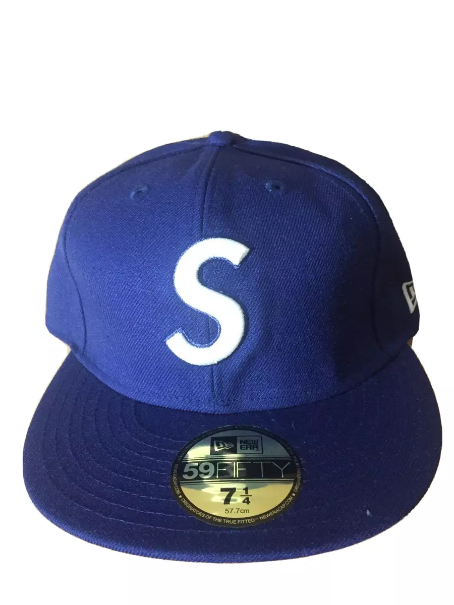 Rare NWT Vintage Supreme New Era Fitted Hat 7 1/4 World Famous Royal Blue ss08