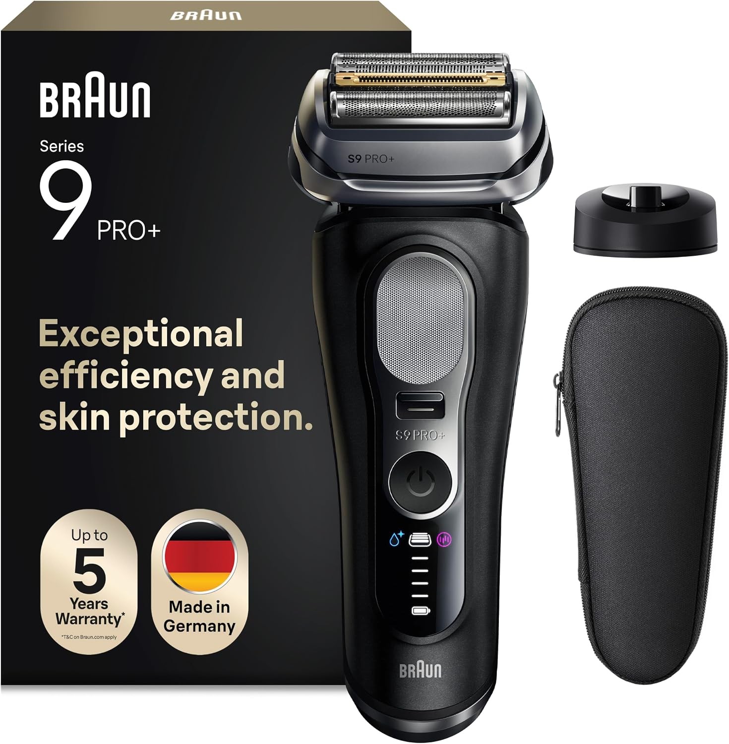 Braun Series 9 PRO+ Electric Shaver Black 9610SI Wet & Dry Foil Razor for Men - Image 4