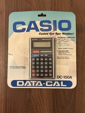 NEW Vintage Casio Data-Cal DC-150L Directory Calculator Black  Grey