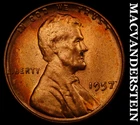 1957 Lincoln Wheat Cent- Choice Gem Brilliant Uncirculated No Reserve #J3493