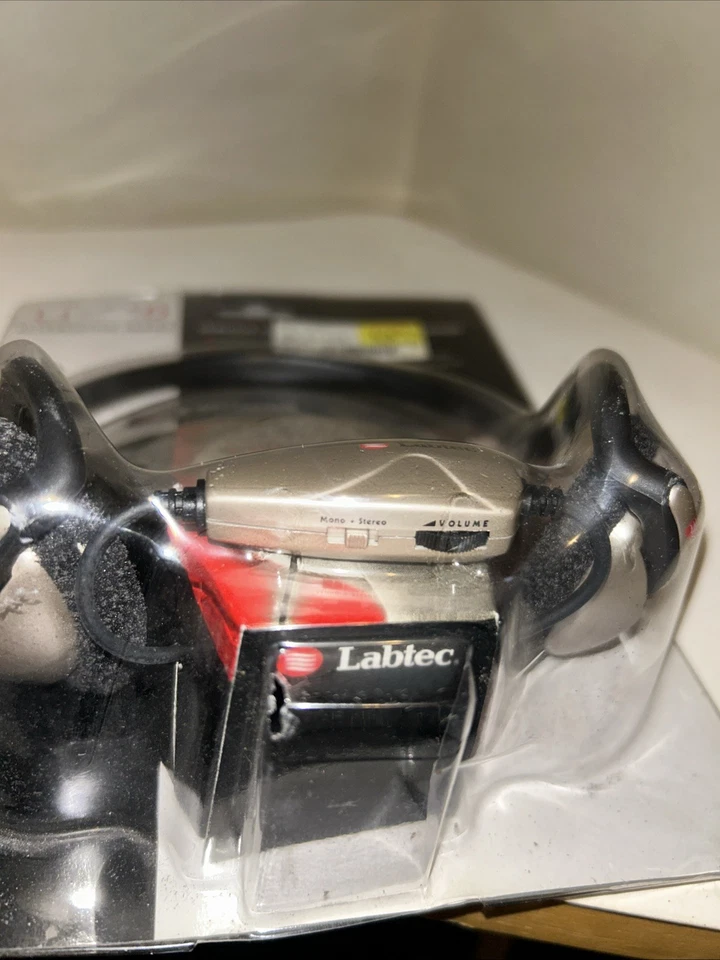 Labtec LT - 740 SwitchBack 耳机 内置麦克风,1999 年 复古 罕见 — 第 4/4 张图片