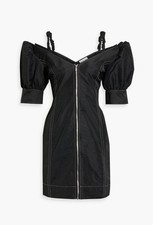 GANNI Shell Mini Dress Open Shoulder Size 34