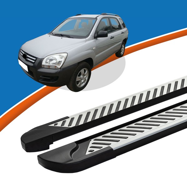 Trittbretter Passend FüR Schweller Kia Sportage Baujahr 09/2004-12/2010 Line Sil-image