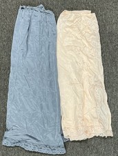 Vintage Skirt Slips Set Of 2 Blue  Cream Lace Trim Large