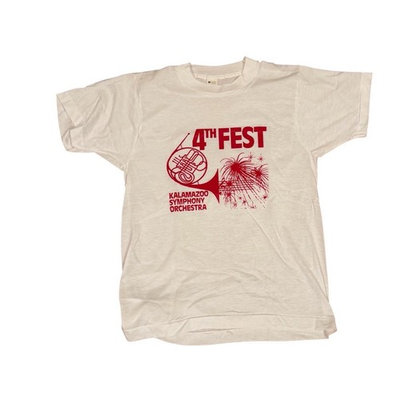 #ad Vtg 80s Screen Stars Kalamazoo Symphony Orchestra 4th Fest T Shirt USA Mens M $20.00