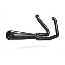 ZARD black steel Full exhaust approved Harley Davidson Street Bob 2017-2024