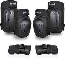Adult Knee Pads Elbow Pads Wrist Guards, Protective Gear Set