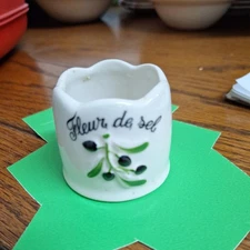Revol Porcelain Fleur De Sel Salt Cellar Pot 