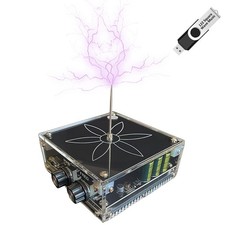 Bluetooth Music Tesla Coil, Touchable 4.17" Solid State Tesla Coil Kit, A...