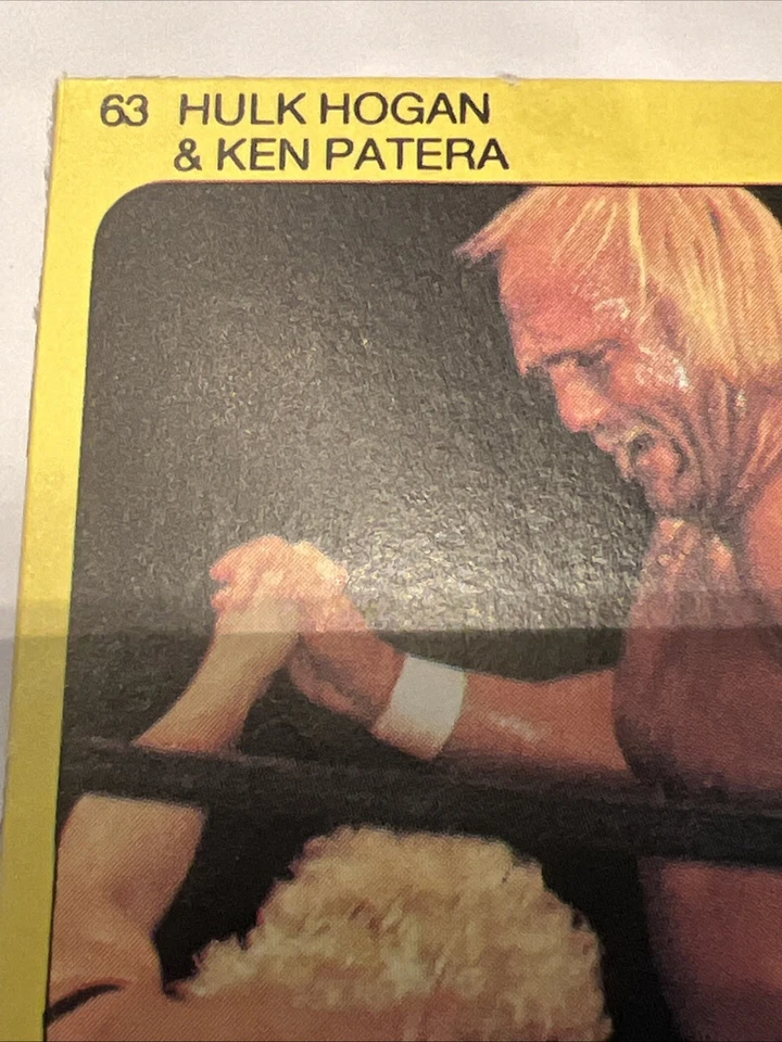 1986 Monty Gum Wrestling Stars HULK HOGAN And KEN PATERA #63 WWF WWE - Image 3 of 4