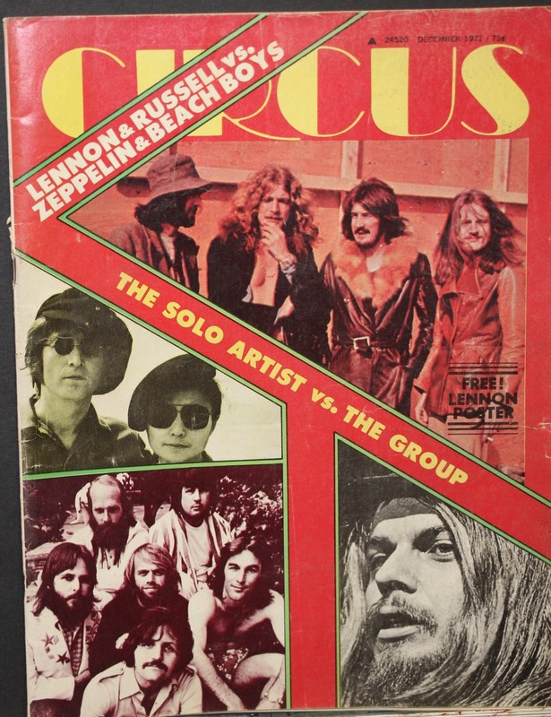 Circus June December 1971 Solo vs Groups Lennon Zeppelin