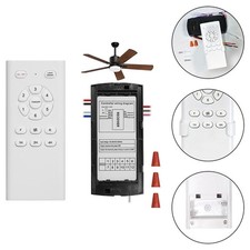Remote Control Ceiling Fan Kit Black White DC Output Ceiling Fan Receiver 1 Se  