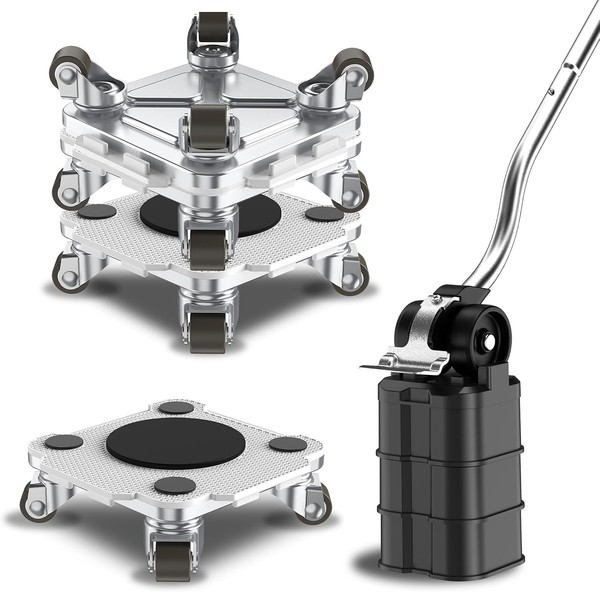 MöBel Transportroller Mit Rollen Set Grau Dolly Pro FüR Umzug MöBeltransport-image