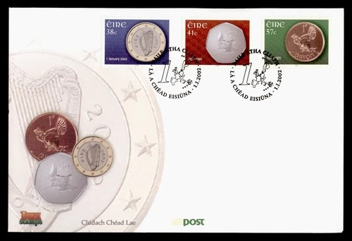 DR WHO 2002 IRELAND FDC COIN COMBO M77278