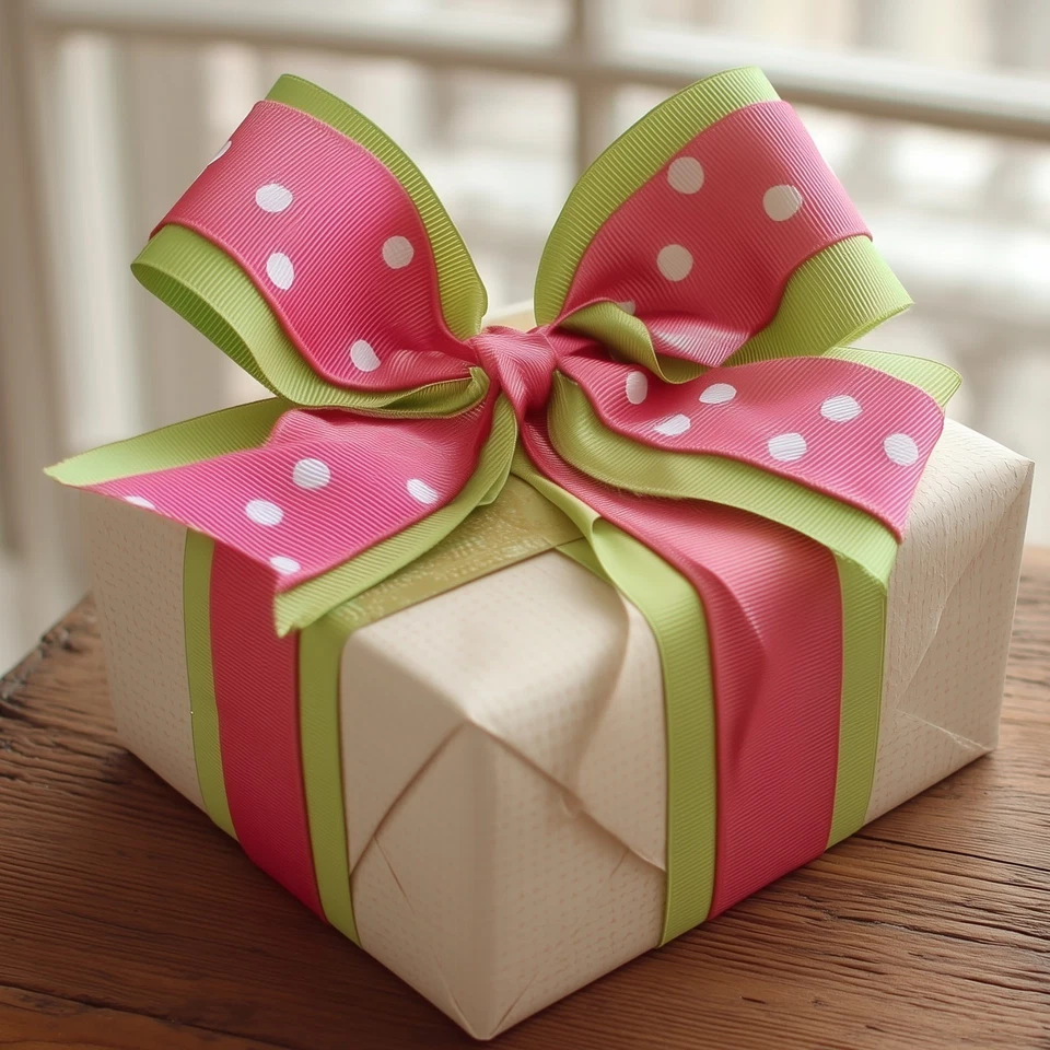 Dots Grosgrain Ribbon 3/8",7/8",1 1/2",2 1/4" widths 5 &10 yd rolls 19 colors - Image 4 of 4