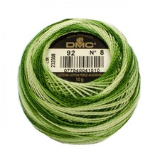 DMC Pearl / Perle Cotton Thread Balls Size 8 VARIEGATED AVOCADO 92