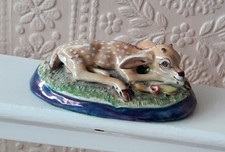 BASIL MATTHEWS  FAWN BAMBI DEER POTTERY ORNAMENT