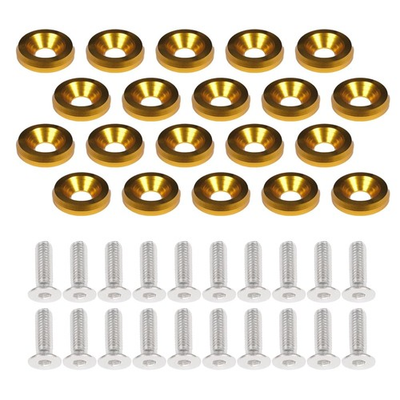 #ad 20PCS M6×20mm CNC Aluminum Washer and Bolt Kit – 6 Color Engine Bay Dress Up Fas $14.99