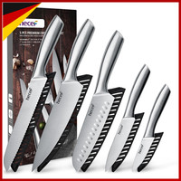 Messerset 5-Teilig Edelstahl Scharfes KüChenmesser Set Mit Messerscheiden Profi