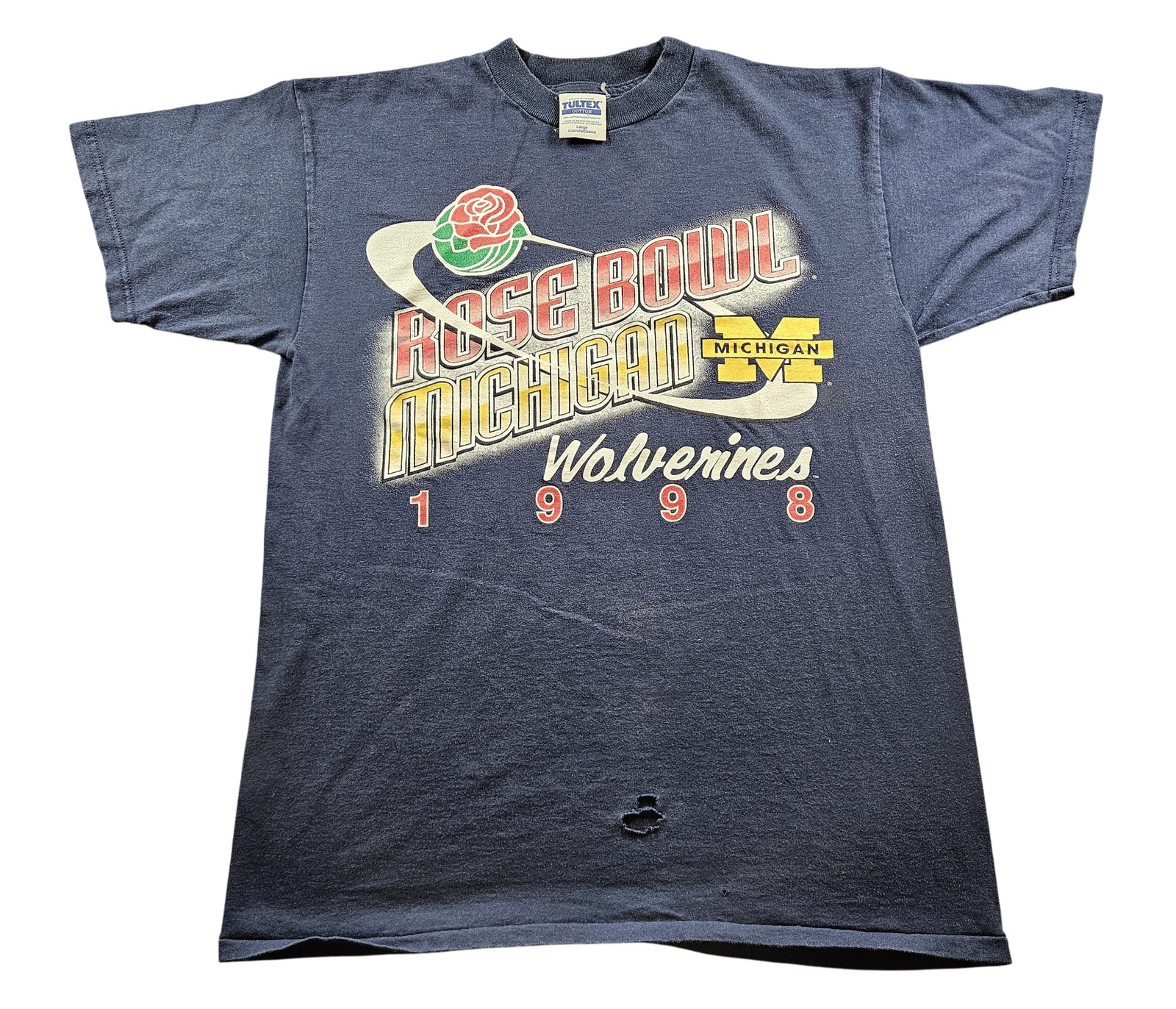 Vintage 90s Michigan Wolverines Rose Bowl 1998 Shirt Mens Large NCAA Football