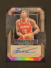 Clint Capela 2023-24 Obsidian Basketball Auto Magmatic Hawks /99