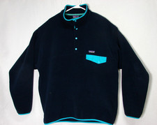 Patagonia Synchilla 1/4 T-Snap Pullover Pile Uomo XL Pullover Leggero Blu