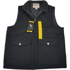 WP WEATHERPROOF Men's Medium Black Sherpa Collar Full-Zip Workwear Vest