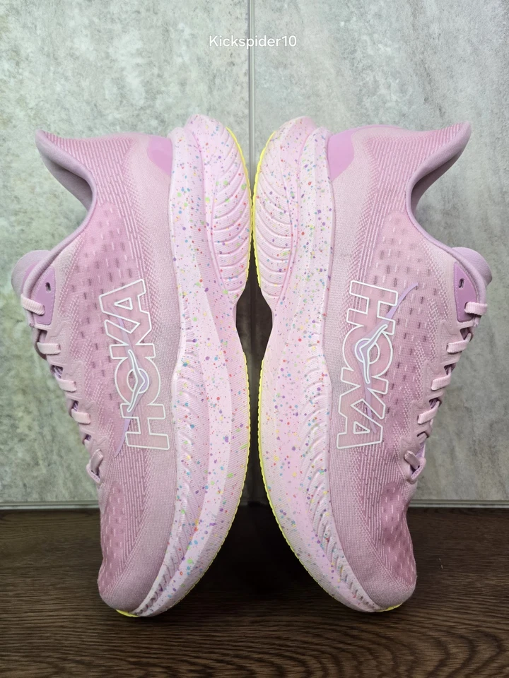 Hoka One One Mach 6 Men's Running Shoes Size 12 PinkTwilight/Lemonade - Image 4 of 4